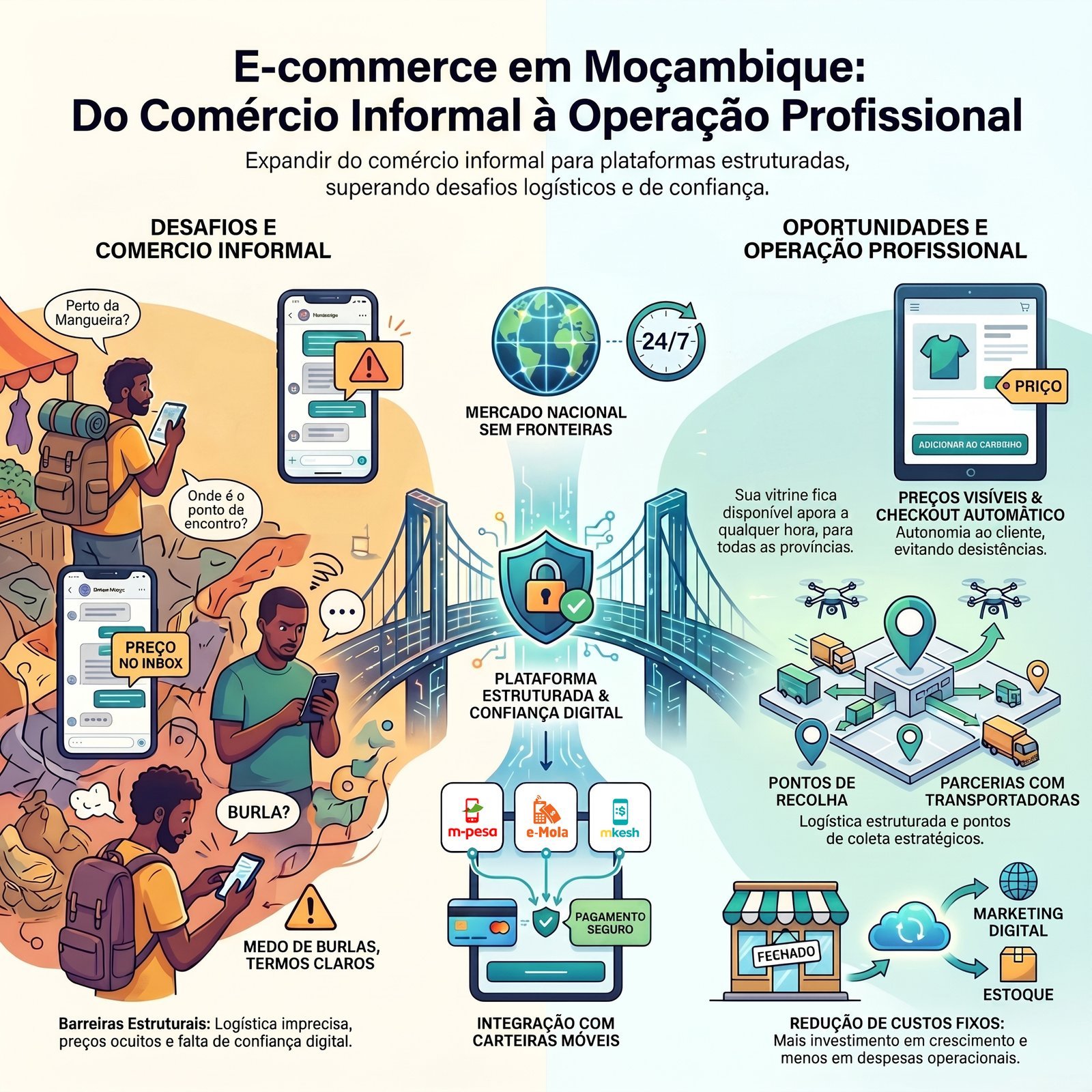 E-commerce em Moçambique: Oportunidades e desafios reais para vender online