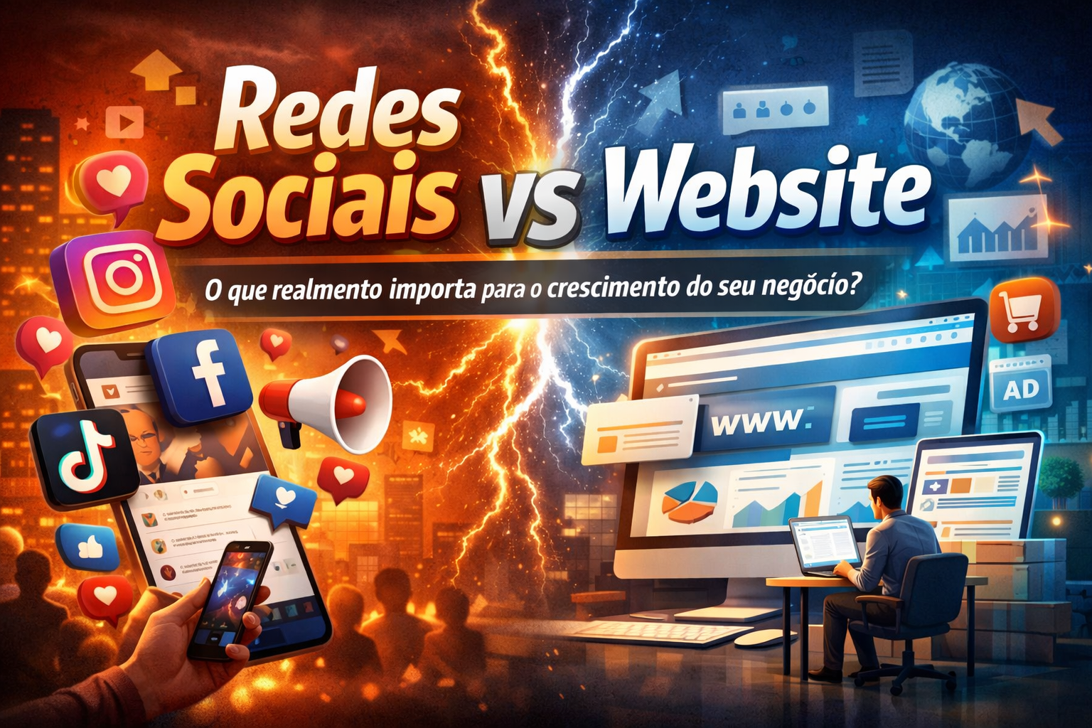 Redes sociais vs Website: o que realmente importa para o crescimento do seu negócio?